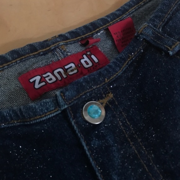 Zana Di Sparkle Whisker Blue Jeans NEW Crystal 7 26 - Picture 3 of 6